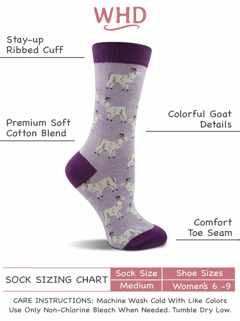 Coupon ๐ WHD Goat ๐งฆ Socks For ๐ฉ Women - Goat Lovers Gift - 2-Pack Crazy ๐งฆ Socks - Crew ๐ 2 WHD Goat Socks For Women - Goat Lovers Gift - 2-Pack Crazy Socks - Crew