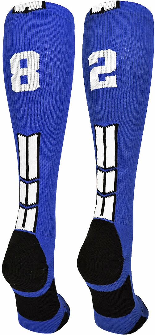 Wholesale ๐ MadSportsStuff โพ Baseball ๐งฆ Socks Royal Player ID Custom Number Over The Calf ๐งฆ Socks For ๐ฅ Softball โพ Baseball Football Boys And ๐ง Girls ๐ 48 MadSportsStuff Baseball Socks Royal Player ID Custom Number Over The Calf Socks For Softball Baseball Football Boys And Girls