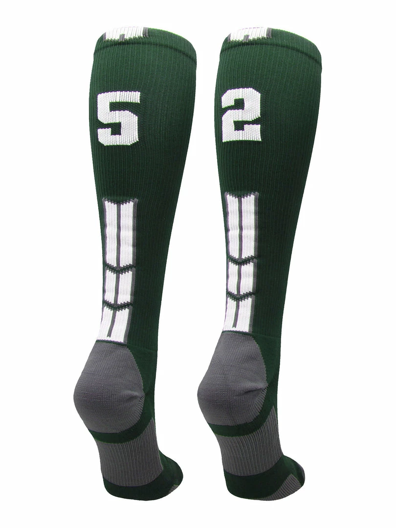 Best Pirce ๐ MadSportsStuff Dark Green Player ID Custom Number Over The Calf ๐งฆ Socks For ๐ฅ Softball โพ Baseball Football Boys And ๐ง Girls ๐ฅ Softball ๐งฆ Socks ๐คฉ 28 MadSportsStuff Dark Green Player ID Custom Number Over The Calf Socks For Softball Baseball Football Boys And Girls Softball Socks