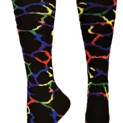MadSportsStuff Giraffe Over The Calf Athletic Socks (multiple Colors) Softball Socks