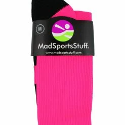 MadSportsStuff Pink Ribbon Breast Cancer Awareness Socks With Stripes