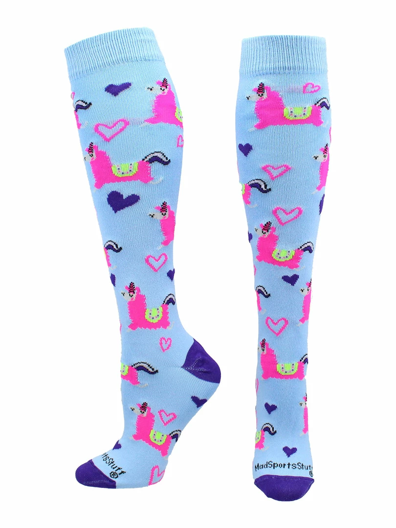 Budget ๐ฏ MadSportsStuff Half Llama Half Unicorn Llamacorn Athletic ๐งฆ Socks Over The Calf ๐ 5 MadSportsStuff Half Llama Half Unicorn Llamacorn Athletic Socks Over The Calf