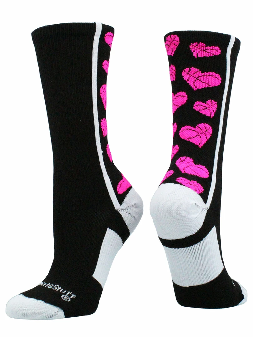 Best Pirce ๐ฅฐ MadSportsStuff Crazy Love ๐ Basketball Hearts Crew ๐งฆ Socks ๐ Basketball ๐งฆ Socks โญ 11 MadSportsStuff Crazy Love Basketball Hearts Crew Socks Basketball Socks