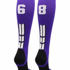 New โ๏ธ MadSportsStuff Purple Player ID Custom Number Over The Calf ๐งฆ Socks For ๐ฅ Softball โพ Baseball Football Boys And ๐ง Girls ๐ 117 MadSportsStuff Purple Player ID Custom Number Over The Calf Socks For Softball Baseball Football Boys And Girls