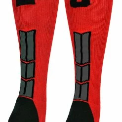 New ๐ MadSportsStuff Red And Black Player ID Custom Number Over The Calf ๐งฆ Socks For ๐ฅ Softball โพ Baseball Football Boys And ๐ง Girls โพ Baseball ๐งฆ Socks ๐ 187 MadSportsStuff Red And Black Player ID Custom Number Over The Calf Socks For Softball Baseball Football Boys And Girls Baseball Socks