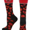 TCK All Schools Louisiana Lafayette Ragin' Cajuns Socks Womens Savage Crew Socks