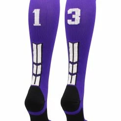 New โ๏ธ MadSportsStuff Purple Player ID Custom Number Over The Calf ๐งฆ Socks For ๐ฅ Softball โพ Baseball Football Boys And ๐ง Girls ๐ 171 MadSportsStuff Purple Player ID Custom Number Over The Calf Socks For Softball Baseball Football Boys And Girls