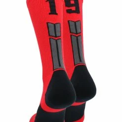 Promo ๐ MadSportsStuff Red And Black Player ID Custom Number Crew ๐งฆ Socks For ๐ Basketball Lacrosse Volleyball Boys And ๐ง Girls Volleyball ๐งฆ Socks โจ 163 MadSportsStuff Red And Black Player ID Custom Number Crew Socks For Basketball Lacrosse Volleyball Boys And Girls Volleyball Socks