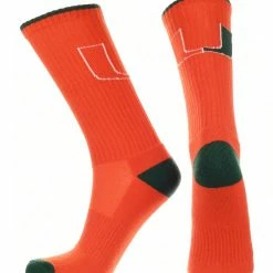 TCK Miami Hurricanes Socks Campus Legend Crew Length All Schools