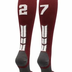 Best Sale ๐ MadSportsStuff ๐ฅ Softball ๐งฆ Socks Maroon Player ID Custom Number Over The Calf ๐งฆ Socks For ๐ฅ Softball โพ Baseball Football Boys And ๐ง Girls ๐คฉ 206 MadSportsStuff Softball Socks Maroon Player ID Custom Number Over The Calf Socks For Softball Baseball Football Boys And Girls