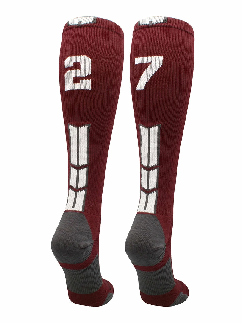 Best Sale ๐ MadSportsStuff ๐ฅ Softball ๐งฆ Socks Maroon Player ID Custom Number Over The Calf ๐งฆ Socks For ๐ฅ Softball โพ Baseball Football Boys And ๐ง Girls ๐คฉ 102 MadSportsStuff Softball Socks Maroon Player ID Custom Number Over The Calf Socks For Softball Baseball Football Boys And Girls
