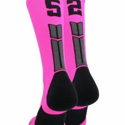 Buy โจ MadSportsStuff Neon Pink And Black Player ID Custom Number Crew ๐งฆ Socks For ๐ Basketball Lacrosse Volleyball Boys And ๐ง Girls ๐ 131 MadSportsStuff Neon Pink And Black Player ID Custom Number Crew Socks For Basketball Lacrosse Volleyball Boys And Girls