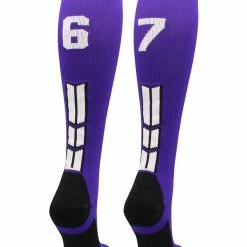 Discount ๐ MadSportsStuff Purple Player ID Custom Number Over The Calf ๐งฆ Socks For ๐ฅ Softball โพ Baseball Football Boys And ๐ง Girls ๐ฅ Softball ๐งฆ Socks ๐ 118 MadSportsStuff Purple Player ID Custom Number Over The Calf Socks For Softball Baseball Football Boys And Girls Softball Socks