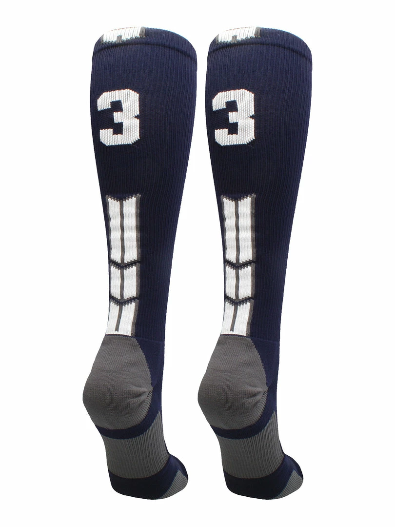 Best Sale ๐คฉ MadSportsStuff Navy Player ID Custom Number Over The Calf ๐งฆ Socks For ๐ฅ Softball โพ Baseball Football Boys And ๐ง Girls โจ 99 MadSportsStuff Navy Player ID Custom Number Over The Calf Socks For Softball Baseball Football Boys And Girls