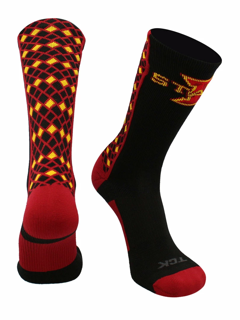 Wholesale 🧨 TCK Iowa State Cyclones 🧦 Socks Diamond Crew ✨ 1 TCK Iowa State Cyclones Socks Diamond Crew