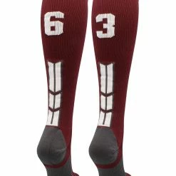 Best Sale ๐ MadSportsStuff ๐ฅ Softball ๐งฆ Socks Maroon Player ID Custom Number Over The Calf ๐งฆ Socks For ๐ฅ Softball โพ Baseball Football Boys And ๐ง Girls ๐คฉ 120 MadSportsStuff Softball Socks Maroon Player ID Custom Number Over The Calf Socks For Softball Baseball Football Boys And Girls
