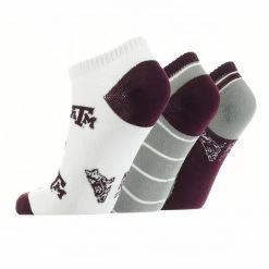 TCK Texas A&M Aggies No Show Socks Full Field 3 Pack