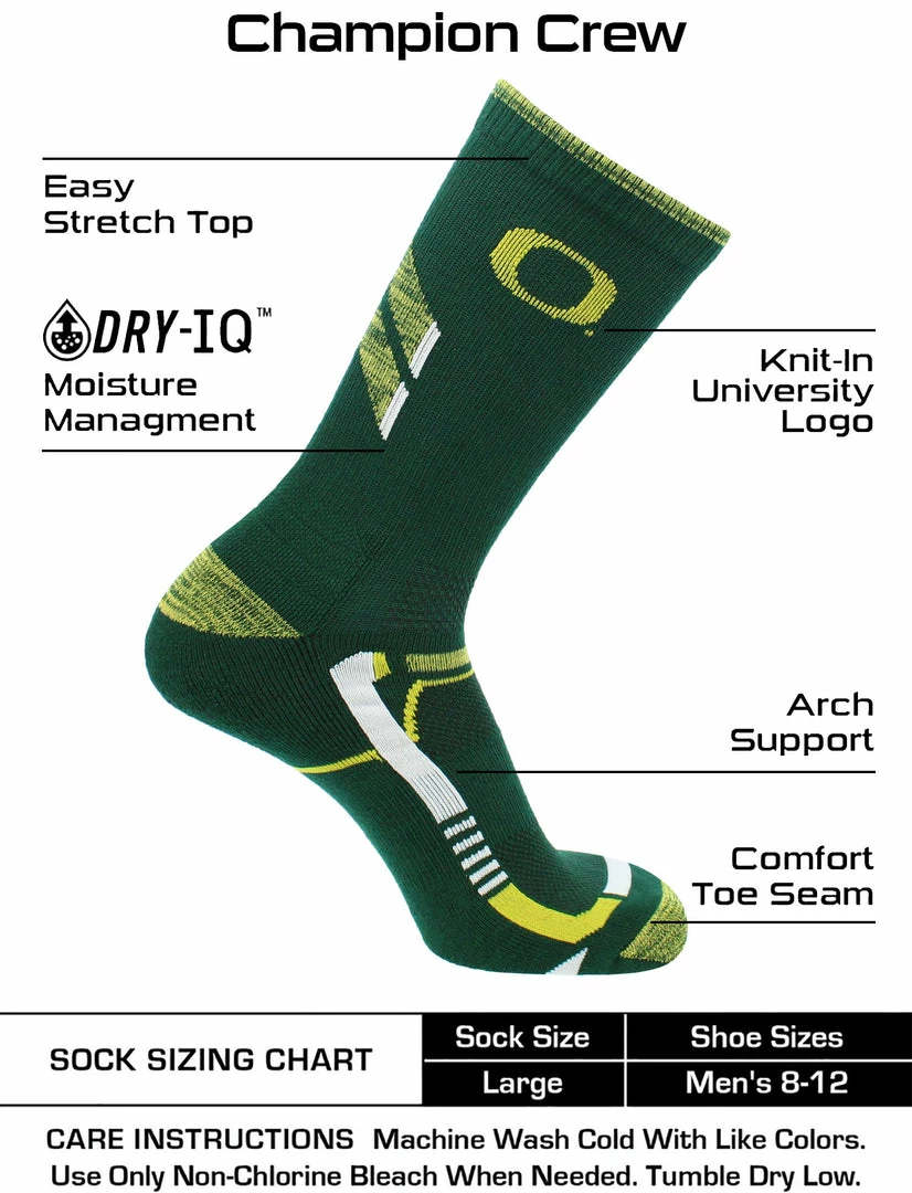 Hot Sale ๐ TCK All Schools Oregon Ducks ๐งฆ Socks University Of Oregon Ducks Champion Crew ๐งฆ Socks โญ 3 TCK All Schools Oregon Ducks Socks University Of Oregon Ducks Champion Crew Socks