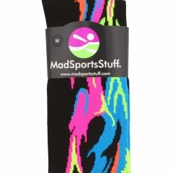 MadSportsStuff Softball Socks With Flames - For Girls Or Boys Women Or Men Baseball Socks