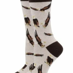 WHD Bald Eagle Socks For Women Gift For Bird Lovers Crazy Socks - Crew
