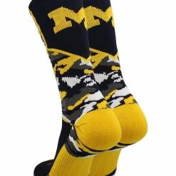 TCK Michigan Wolverines Socks Woodland Camo Crew