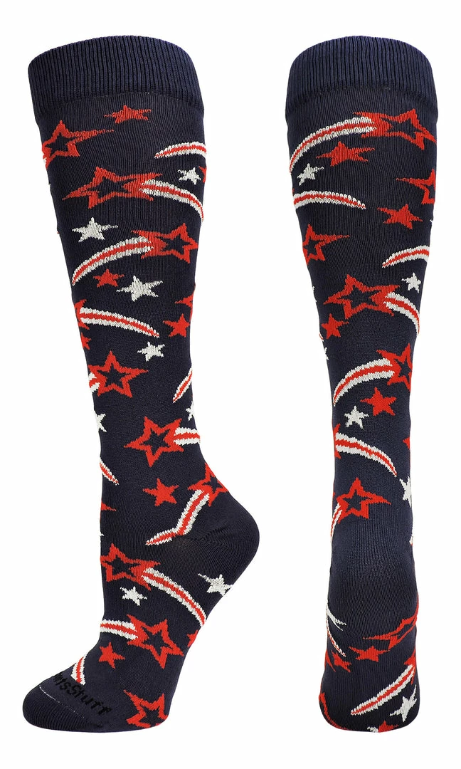 Buy ๐ MadSportsStuff Shooting Star Over The Calf Athletic ๐งฆ Socks (multiple Colors) ๐ 6 MadSportsStuff Shooting Star Over The Calf Athletic Socks (multiple Colors)