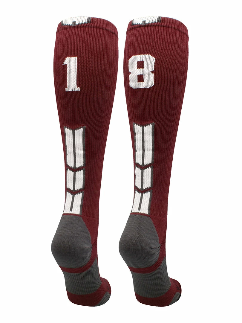 Best Sale ๐ MadSportsStuff Maroon Player ID Custom Number Over The Calf ๐งฆ Socks For ๐ฅ Softball โพ Baseball Football Boys And ๐ง Girls ๐ฅ Softball ๐งฆ Socks ๐ 60 MadSportsStuff Maroon Player ID Custom Number Over The Calf Socks For Softball Baseball Football Boys And Girls Softball Socks