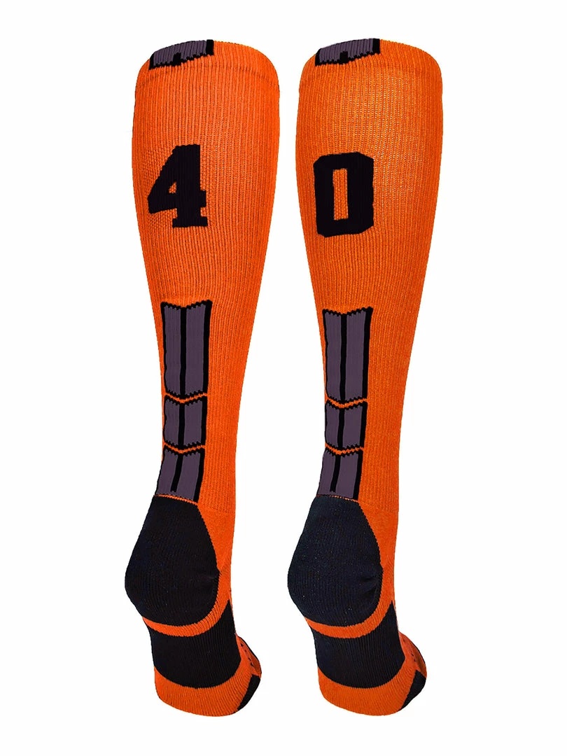 Deals โญ MadSportsStuff ๐ฅ Softball ๐งฆ Socks Orange And Black Player ID Custom Number Over The Calf ๐งฆ Socks For ๐ฅ Softball โพ Baseball Football Boys And ๐ง Girls ๐ 90 MadSportsStuff Softball Socks Orange And Black Player ID Custom Number Over The Calf Socks For Softball Baseball Football Boys And Girls