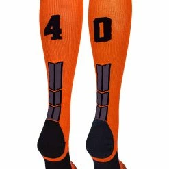Best Sale ๐ MadSportsStuff ๐ฅ Softball ๐งฆ Socks Orange And Black Player ID Custom Number Over The Calf ๐งฆ Socks For ๐ฅ Softball โพ Baseball Football Boys And ๐ง Girls โญ 195 MadSportsStuff Softball Socks Orange And Black Player ID Custom Number Over The Calf Socks For Softball Baseball Football Boys And Girls