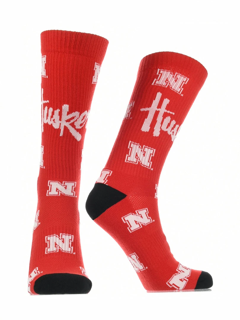 Coupon 💯 TCK Nebraska Cornhuskers 🧦 Socks Crew Length Sock Mayhem ❤️ 2 TCK Nebraska Cornhuskers Socks Crew Length Sock Mayhem