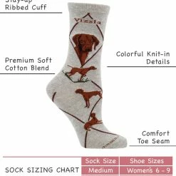 Wholesale ๐ WHD Vizsla ๐งฆ Socks For ๐ฉ Women Gift For ๐ Dog Lovers ๐ 6 WHD Vizsla Socks For Women Gift For Dog Lovers