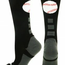 MadSportsStuff Baseball Socks Baseball Logo Athletic Crew Socks (multiple Colors)