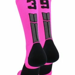 Best deal ๐ฏ MadSportsStuff Neon Pink And Black Player ID Custom Number Crew ๐งฆ Socks For ๐ Basketball Lacrosse Volleyball Boys And ๐ง Girls ๐คฉ 194 MadSportsStuff Neon Pink And Black Player ID Custom Number Crew Socks For Basketball Lacrosse Volleyball Boys And Girls