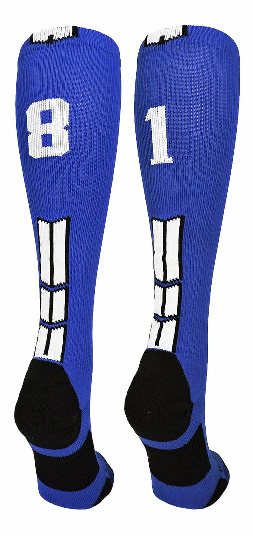 Wholesale ๐ MadSportsStuff โพ Baseball ๐งฆ Socks Royal Player ID Custom Number Over The Calf ๐งฆ Socks For ๐ฅ Softball โพ Baseball Football Boys And ๐ง Girls ๐ 49 MadSportsStuff Baseball Socks Royal Player ID Custom Number Over The Calf Socks For Softball Baseball Football Boys And Girls