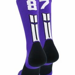 Brand new ๐ฅฐ MadSportsStuff Purple Player ID Custom Number Crew ๐งฆ Socks For ๐ Basketball Lacrosse Volleyball Boys And ๐ง Girls ๐ 146 MadSportsStuff Purple Player ID Custom Number Crew Socks For Basketball Lacrosse Volleyball Boys And Girls
