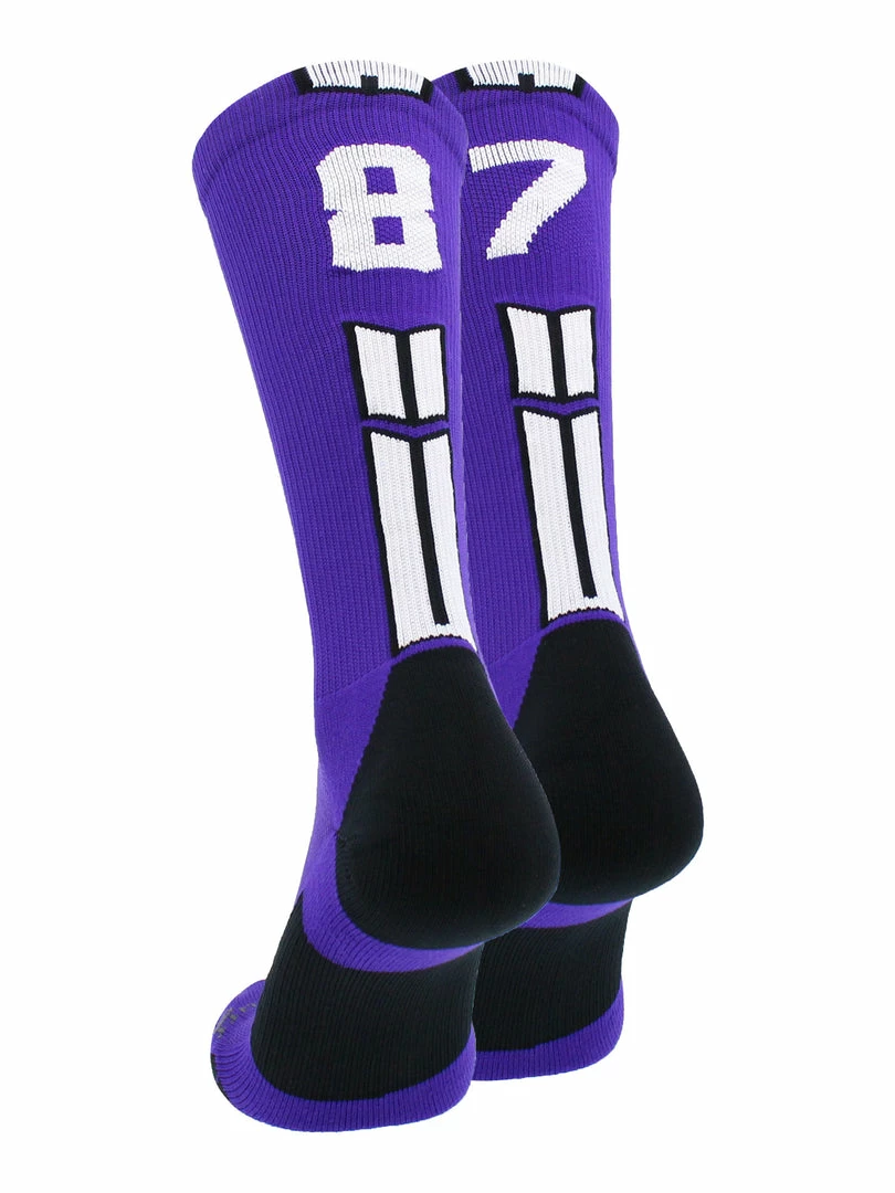 Brand new ๐ฅฐ MadSportsStuff Purple Player ID Custom Number Crew ๐งฆ Socks For ๐ Basketball Lacrosse Volleyball Boys And ๐ง Girls ๐ 42 MadSportsStuff Purple Player ID Custom Number Crew Socks For Basketball Lacrosse Volleyball Boys And Girls