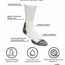 TCK Blister Resister Socks For Men And Women - Crew Length Basketball Socks