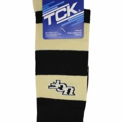 Best deal 😀 TCK Central Florida Golden Knights 🧦 Socks Game Day Striped Crew 🧦 Socks 🌟 8 TCK Central Florida Golden Knights Socks Game Day Striped Crew Socks