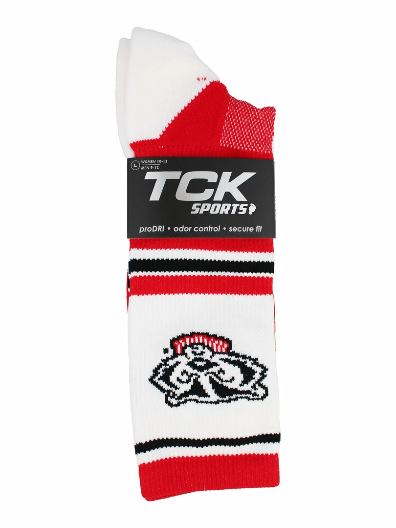 New 🔥 TCK Wisconsin Badgers Jersey Crew 🧦 Socks ⭐ 4 TCK Wisconsin Badgers Jersey Crew Socks