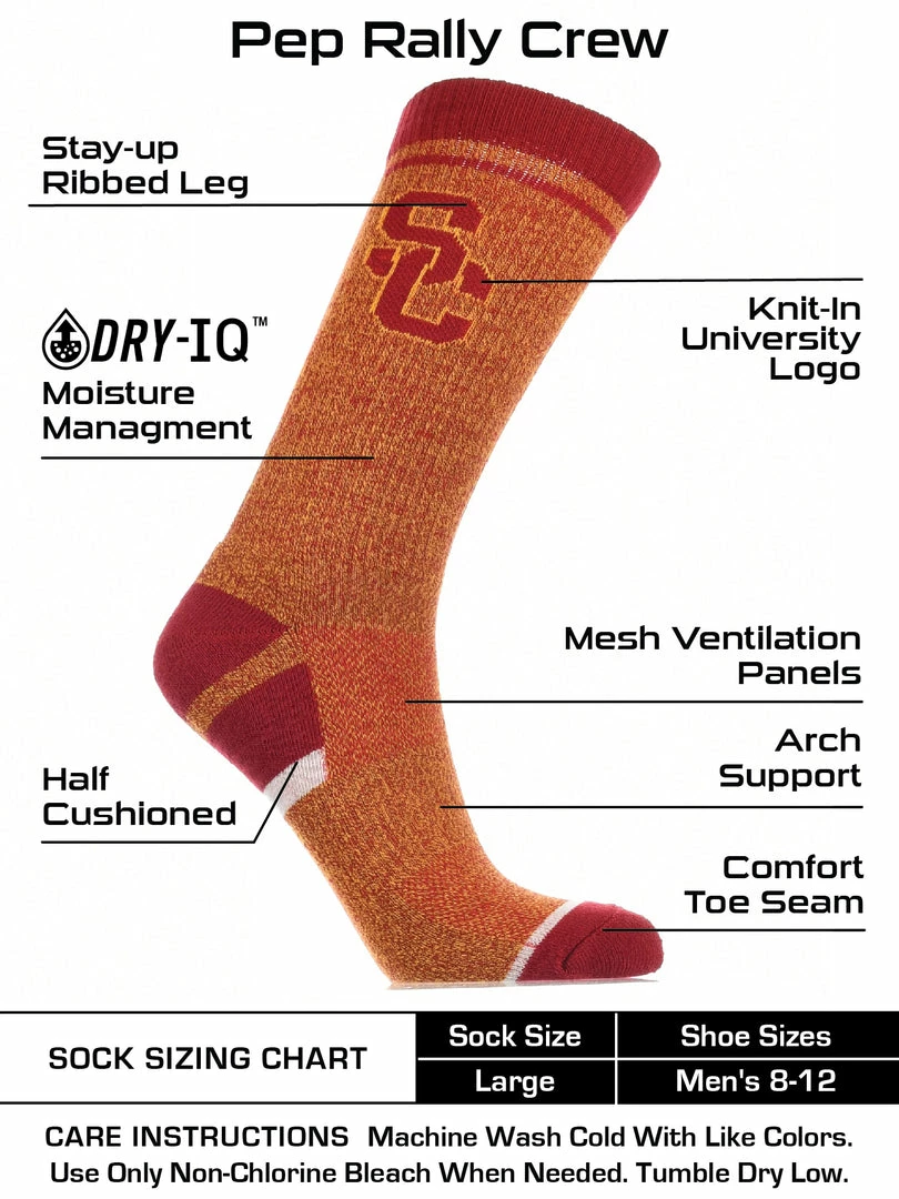 Outlet ๐ TCK USC Trojans ๐งฆ Socks Victory Parade Crew Length All Schools โ 3 TCK USC Trojans Socks Victory Parade Crew Length All Schools