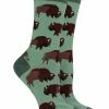 WHD Crazy Socks - Crew Buffalo Socks For Women Gift For Animal Lovers