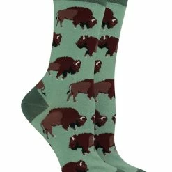 WHD Crazy Socks - Crew Buffalo Socks For Women Gift For Animal Lovers
