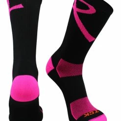 TCK Pink Ribbon Awareness Crew Socks