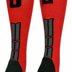 Budget ๐ฏ MadSportsStuff Red And Black Player ID Custom Number Over The Calf ๐งฆ Socks For ๐ฅ Softball โพ Baseball Football Boys And ๐ง Girls โพ Baseball ๐งฆ Socks ๐ 182 MadSportsStuff Red And Black Player ID Custom Number Over The Calf Socks For Softball Baseball Football Boys And Girls Baseball Socks