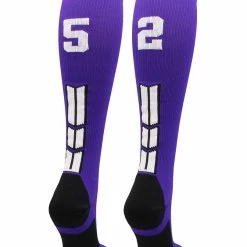 Discount ๐ MadSportsStuff Purple Player ID Custom Number Over The Calf ๐งฆ Socks For ๐ฅ Softball โพ Baseball Football Boys And ๐ง Girls ๐ฅ Softball ๐งฆ Socks ๐ 133 MadSportsStuff Purple Player ID Custom Number Over The Calf Socks For Softball Baseball Football Boys And Girls Softball Socks