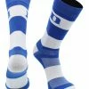 TCK Duke Blue Devils Socks Game Day Striped Crew Socks