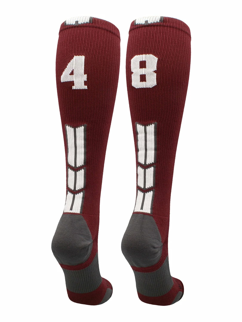 Best Sale ๐ MadSportsStuff Maroon Player ID Custom Number Over The Calf ๐งฆ Socks For ๐ฅ Softball โพ Baseball Football Boys And ๐ง Girls ๐ฅ Softball ๐งฆ Socks ๐ 56 MadSportsStuff Maroon Player ID Custom Number Over The Calf Socks For Softball Baseball Football Boys And Girls Softball Socks