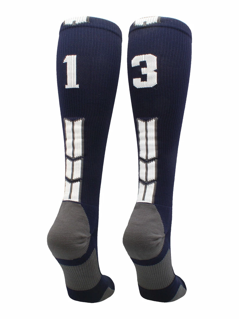 Best Sale ๐คฉ MadSportsStuff Navy Player ID Custom Number Over The Calf ๐งฆ Socks For ๐ฅ Softball โพ Baseball Football Boys And ๐ง Girls โจ 68 MadSportsStuff Navy Player ID Custom Number Over The Calf Socks For Softball Baseball Football Boys And Girls