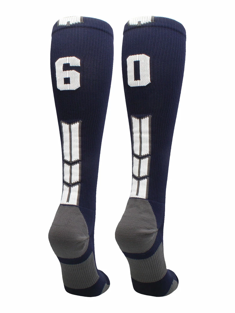 Best Sale ๐คฉ MadSportsStuff Navy Player ID Custom Number Over The Calf ๐งฆ Socks For ๐ฅ Softball โพ Baseball Football Boys And ๐ง Girls โจ 22 MadSportsStuff Navy Player ID Custom Number Over The Calf Socks For Softball Baseball Football Boys And Girls