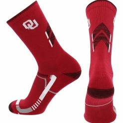 TCK All Schools OU Oklahoma Sooners Socks University Of Oklahoma Sooners Champion Crew Socks